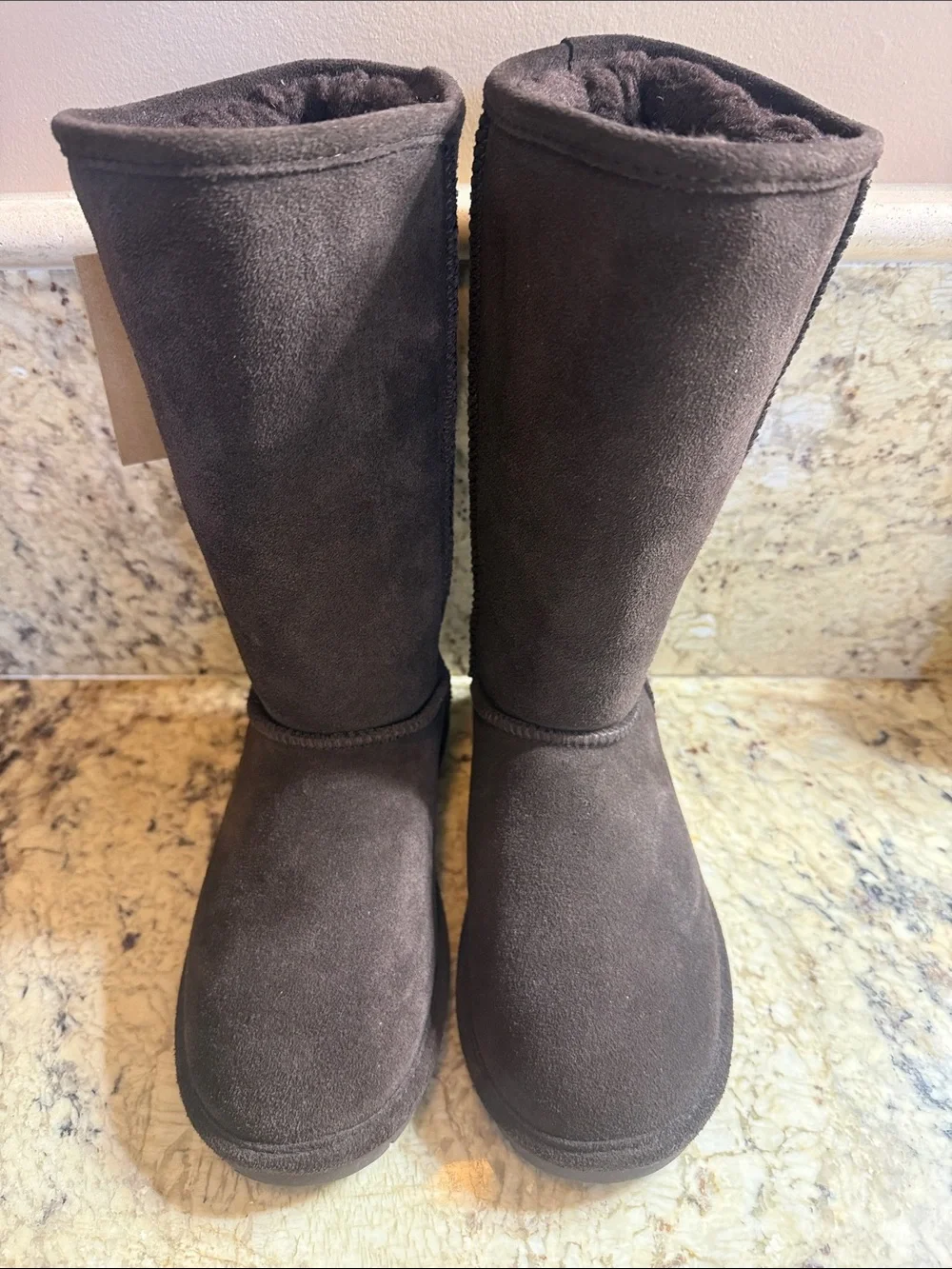 NWT Bearpaw Emma Tall Brown Suede Boots
